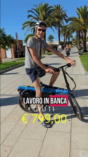 DYU T1 Folding Electric Bike with Pedal-Assisted Power