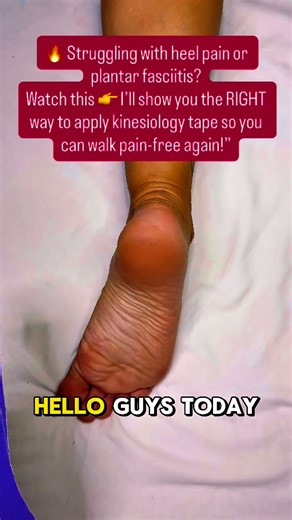 🔥 Struggling with heel pain or plantar fasciitis? Watch this 👉 I’ll show you the RIGHT way to apply kinesiology tape so you can walk pain-free again!”👣 Plantar Fasciitis? Heel Pain? Your foot is screaming for support — and here’s the fastest, simplest tape hack that actually works. Kinesiology tape can lift, support, and calm inflammation so you can walk, train, and recover without that stabbing pain. ⚡ Save this video share with someone who’s always complaining about foot pain! #PlantarFasci