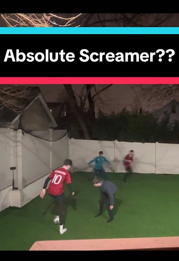 Absolute screamer in backyard league? #football #soccer #tcl #backyard