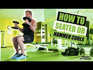 How To Do SEATED DUMBBELL HAMMER CURLS | Exercise Demonstration Video and Guide