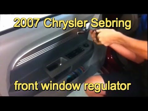 2007 Chrysler Sebring left front window regulator removal