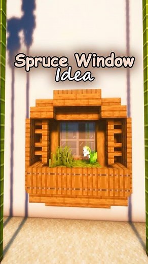 How to make a Curved Spruce Window in Minecraft Tutorial! #minecraft