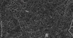 Cyber futuristic City map, Technology urban map HUD Head up display graphic interface, Wide screen ratio