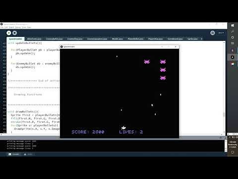 Space Invaders Clone Demo using Processing