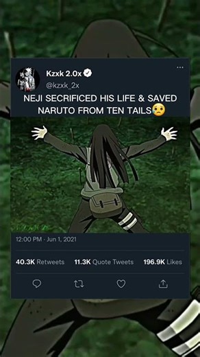 TRUTH BEHIND NEJI'S DEATH 🤕 | #naruto #sad