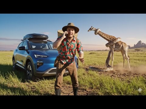 Rescue Team Saves Giraffe From Giant Python — Thanks to a Smart Dog 🐕‍🦺🦒