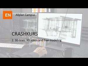 Allplan tutorial for beginners: 3D lines, 3D solids and free modeling