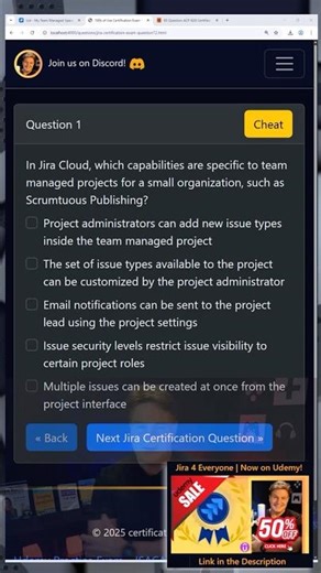 Jira ACP-620 Sample Exam Question on Team Projects, Work Type Issues & Creating Multiple Tickets