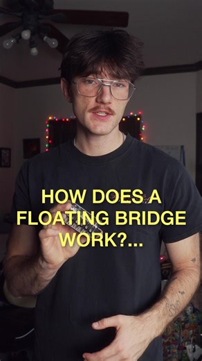 How does a floating bridge work?… #guitar #guitartalk #guitarparts #guitarist #guitarbridge