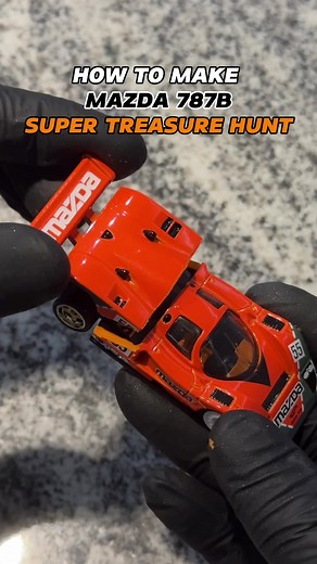 HOW TO MAKE MAZDA 787B SUPER TREASURE HUNT #hotwheels #mazda #787b #racecar #diy #tutorial