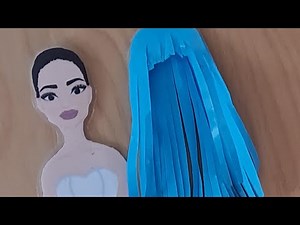 CÓMO HACER cabellos - peluca para tus muñecas de papel sin dibujarla pelo.