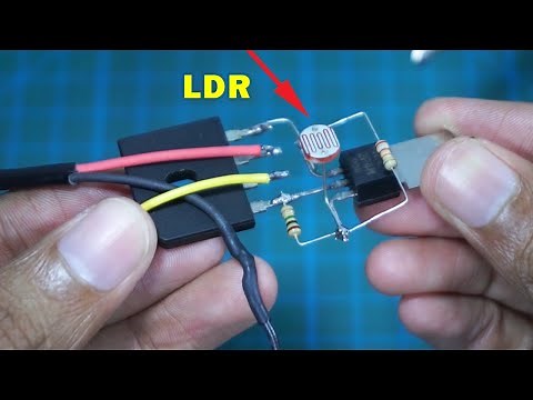 220V Automatic light on off sensor project using LDR, Automatic street light circuit