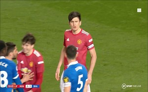 Video: Man United captain Harry Maguire fires off at England teammate Lewis Dunk in fiery clash in dying moments of Brighton match
