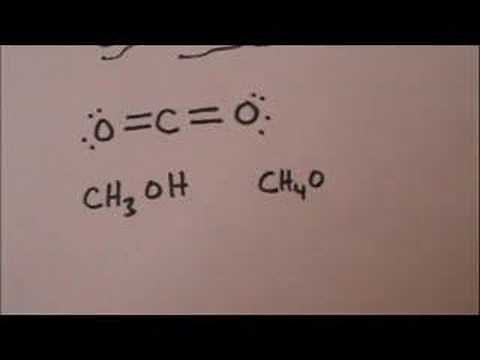 Lewis structures: CO2 and CH3OH