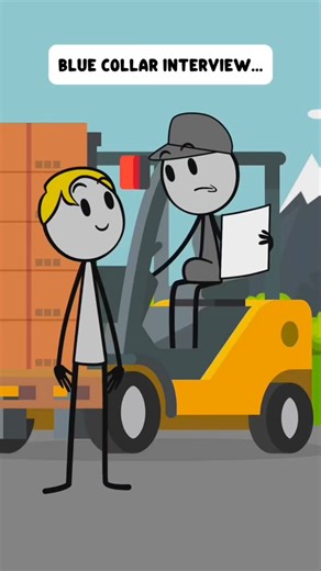 Blue collar interview #animation #bluecollar #interview #work #worklife #usa | Cool Animations