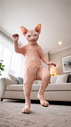 Funny Dancing Sphynx Cat on Two Legs – Viral Pet Video 2026 😂