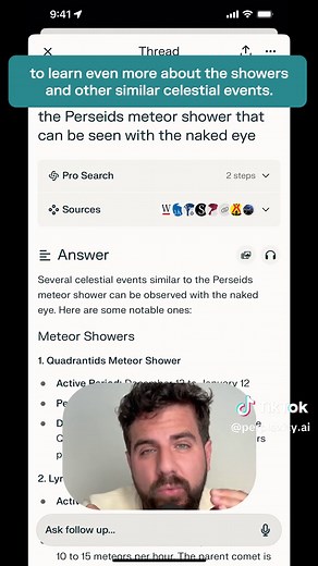 How you can use Perplexity to see the Perseid Meteor shower this August 💫