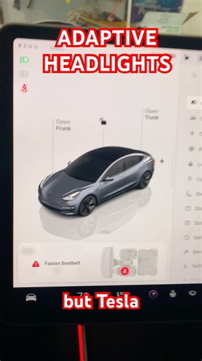 Tesla Adaptive Headlights #tesla #model3 #modely #music #shorts #car #cartok #automobile #ev #
