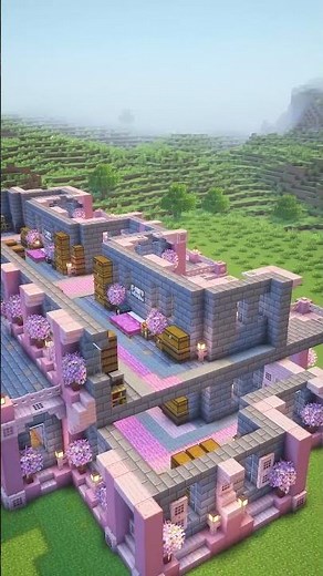 Build the Minecraft Ultimate Cherry Mansion 🌸 #minecraft #shorts