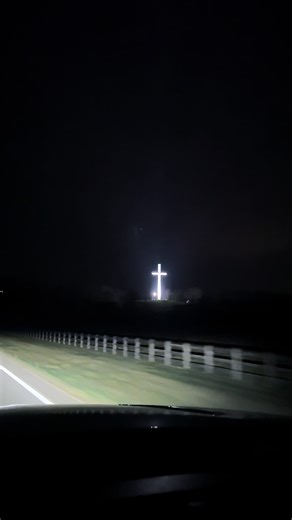The mighty cross in our area will remind you of your faith everytime you pass by it especially at night when it lights up the sky into the heavens ✝️ #fyp #jesussaves #faith #fypツ #beauty