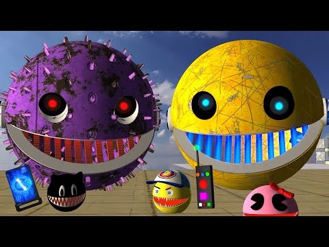 PACMAN AND MS PACMAN VS CARTOON CAT AND IRON ROBOT