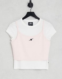 Vans X Sandy Liang layered t-shirt in light pink | ASOS