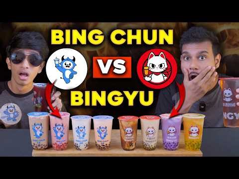 BING CHUN vs BINGYU | SRI LANKAN FOOD | VIRAL FOOD REVIEW | Magu ASMR
