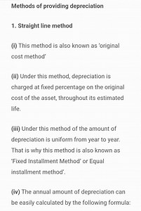 Methods of providing depreciationStraight line method(i) Th... | Filo