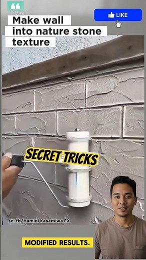 DIY Natural Stone Wall Texture Finish - NO SPECIAL TOOLS