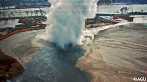 14K views · 166 reactions | More than 11 years after the Lusi mud volcano first erupted on the Indonesian island of Java, researchers may have figured out why the mudflows haven’t stopped: deep underground, Lusi is connected to a nearby volcanic system. | American Geophysical Union (AGU) | Facebook