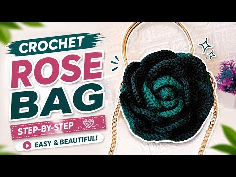 Crochet 3D Rose 🌹 | Making with Doori Yarn #shorts #SamraCrochet