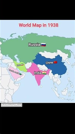 World Map in 1938 #worldmap #historicalmap #mapping #rohitgouriaofficial #asiancountry #geography