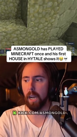 LSC on Instagram: "ASMONGOLD has PLAYED MINECRAFT once and his first HOUSE in HYTALE shows it😭💀 #asmongold #asmontvclipz"