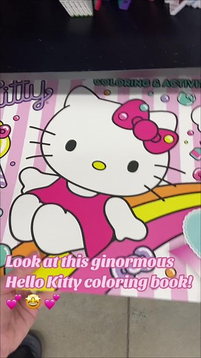 I found the biggest Hello Kitty coloring book at 5-Below! 💕 😮 💕 #hellokitty #coloringbook #coloringtherapy #coloring #cozyhobby #colorandchill #gorgeous #fivebelow #5belowfinds