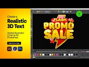 3D Text in Cinema 4D Tutorial (Step by step) - PART 2 #cinema4d