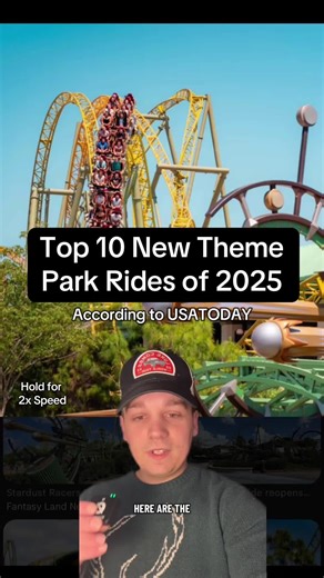 Top 10 New Theme Park Rides of 2025 according to USATODAY, what was your favorite new ride of last year ? #ohio #themepark #amusementpark #rollercoaster #greenscreen