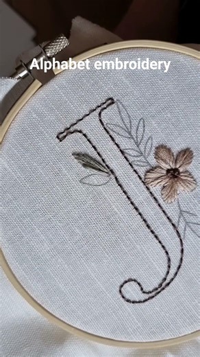 Alphabet embroidery Hand embroidery monogram 🌸 #embroidery #tutorial #diy #handmade #craft #alphabet