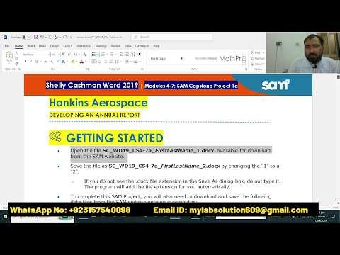 Shelly Cashman Word 2019 Modules 4-7 SAM Capstone Project 1a | Hankins Aerospace