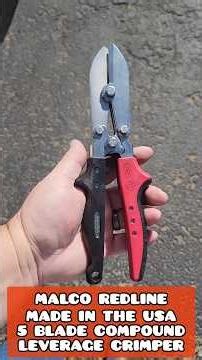 Malco Redline 5 Blade Compound Leverage Crimper For Pipes & Ducts #Malcotools