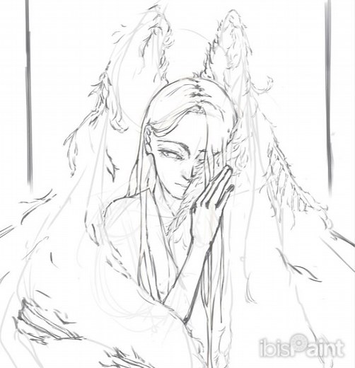 【（厚塗り）天使を描きたい！！】#イラストメイキング