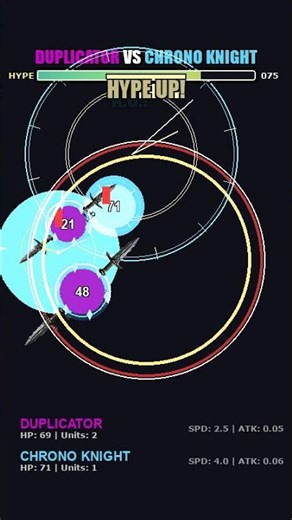 PySimLab - Duplicator vs. Chrono Knight #autobattler #gamedev #gaming #pygame #python #simulation