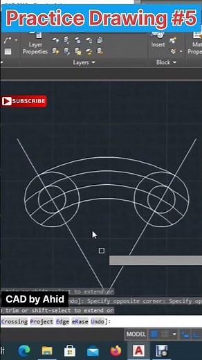 Autocad for beginners | Practice drawing#5 Autocad 2d-3d drawing | Autocad complete tutorial
