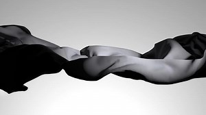 Slow motion moving wavy cloth