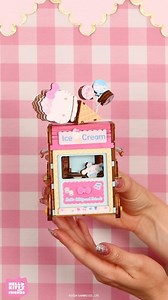 Make this Hello Kitty Ice Cream Truck Music Box from Hands Craft with your best friend on the #HelloKittyandFriends YouTube channel! 🍦 Link in bio. | Sanrio