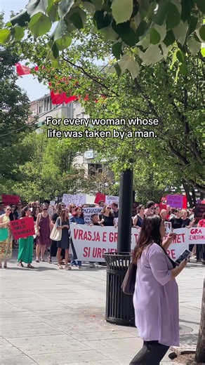 Today’s protest in Prishtina against femicide and violence against women. #fyp