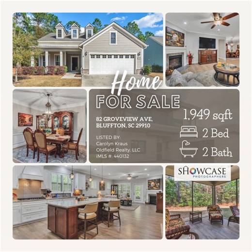 LOVE this Bluffton, SC home! AND It's On A Corner Lot! This is a beautiful Martin Ray model. Built in 2019 one of the newest resales! The Haven- gated 55 community. Convenient to downtown Bluffton, Savannah and Beaufort! Corner lot with buffered mature trees. A Classy Lowcountry front porch welcomes you to this beautiful cozy home! When you step inside you feel right at home! Listed By: Carolyn Kraus w/ Oldfield Realty MLS #: 440132 Captured By: Scott Moody #realestatephotography #blufftonreales