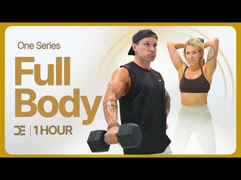1 Hour FULL BODY WORKOUT with DUMBBELLS | Strength & Muscle | Week 2 | ONE Series
