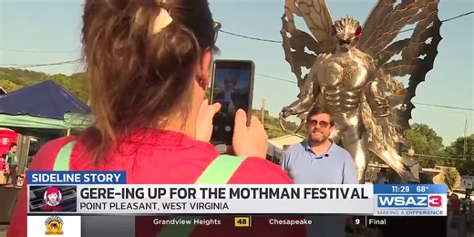 Crowds arriving in Point Pleasant early for Mothman Festival