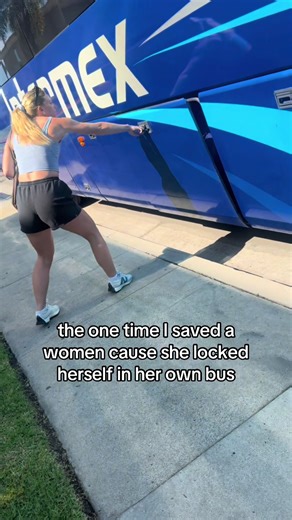 Was just out for a stroll | bus lady