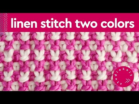 Two Color Linen Stitch | Slip Stitch Knitting Pattern (2 Row Repeat)